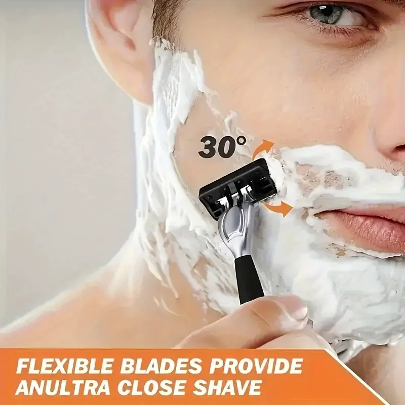 This classic men's razor comes with 42 ultra-sharp and durable blades, and its progressive design ensures a safe, smooth and painless shaving experience. Comes with 2 non- slip handles, perfect for holiday gifts