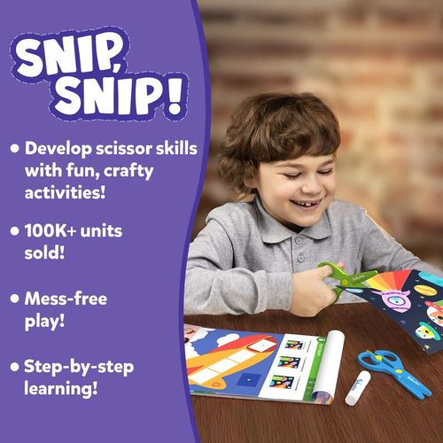 Snip, Snip - Art & Craft Activity, Practice Scissor Skills, Craft Kits, Gifts for Toddlers, Girls & Boys Ages 3 to 7 paper crafts