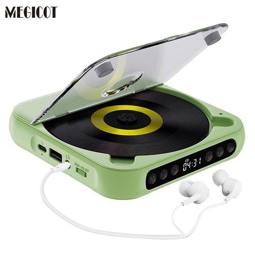 Portable Bluetooth-compatible CD-Player, Multifunction Rechargeable CD-Player with LED Display, Portable Speakers for Home, Outdoor, CD Music Player