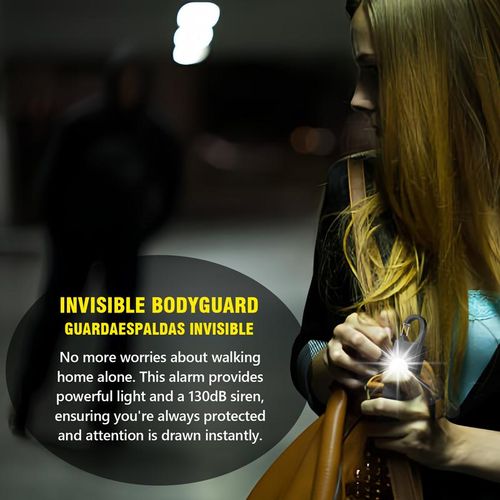 A bodyguard that can be hung on a bag! 130dB to scare away bad guys, LED light for night lighting, multiple colors Portable Durability