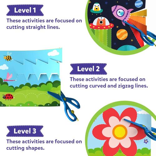 Snip, Snip - Art & Craft Activity, Practice Scissor Skills, Craft Kits, Gifts for Toddlers, Girls & Boys Ages 3 to 7 paper crafts