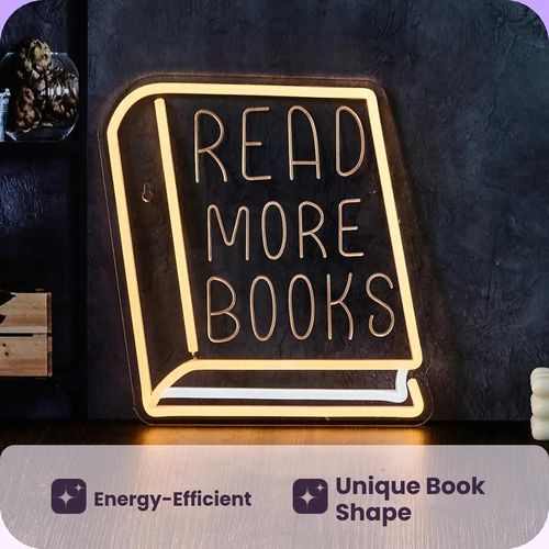 Neon Bookstore Light, Reading Study Room Decor, Girls Boys Room Neon Sign, Gift Festival Decoration, LED Neon Lights, Powered by USB