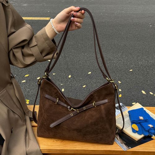 Women's Vintage Matte Tote Bag - 2025 New Autumn Winter Style, Large Capacity Convertible Bag, Single Shoulder & Backpack for Commute & Casual Use