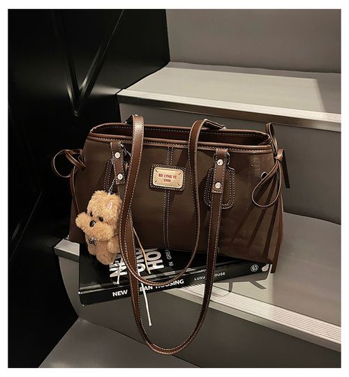 High-Value Fashion Large Capacity Shoulder Bag, Korean Trendy Unique Versatile Women's Bag, Fall Winter Commuter Underarm Bag, Pu Tote Satchel