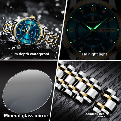 Men's Business Casual Quartz Watch with Round Dial — Stylish Business Series. A versatile and trendy choice suitable for daily wear, as well as an ideal accessory for birthday gifts and party outfits. (Watch box not included.)