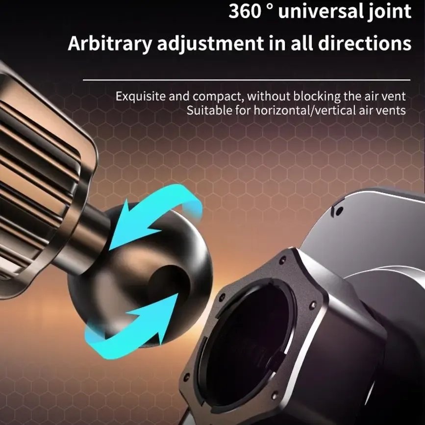 Wireless Car Charger Fast Rotatable Auto Clamping Car Charger Phone Holder fit iPhone Pro tags Smartphone Cellphone Charging Electronic magnetic 360 rotating Lightning Bracket