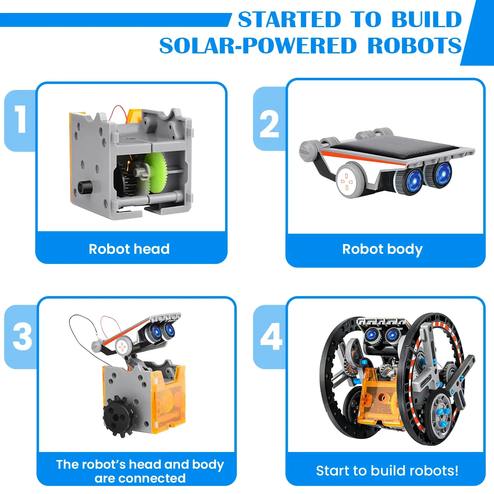 13-in-1 Solar Robot Building Kit for Kids, Stem Projects for Kids Age 8-12, Educational STEM Science Toy, DIY Solar Power Building Kit, Robotic Set Toys Gift for Boys Girls 8-12 Years Old,Children's Day gifts, birthday gifts, Easter gift