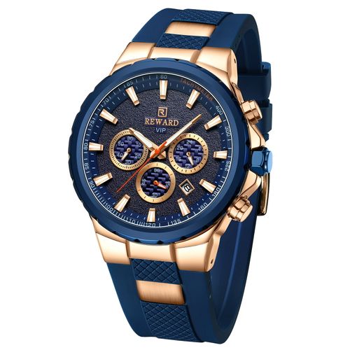 Reward Stylish Men's Multifunctional Sports Watch - Unique Silicone Strap Waterproof Chronograph Wristwatch, Perfect Gift for Guys