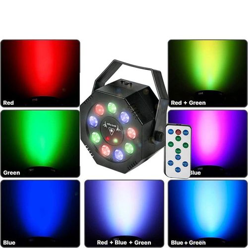 Disco Party Light DJ Laser Projector Light RGB Disco Light Red and Green Pattern Light Strobe Light for Home Room Dance Party Birthday Karaoke Halloween Christmas Wedding Show Club Decoration Laser Projector