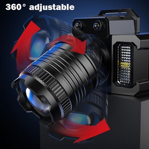 LED Headlamp, USB Rechargeable Waterproof Headlamp for Exploration, Adjustable Waterproof Flashlight, Outdoor Camping Supplies, High Performance Flashlight