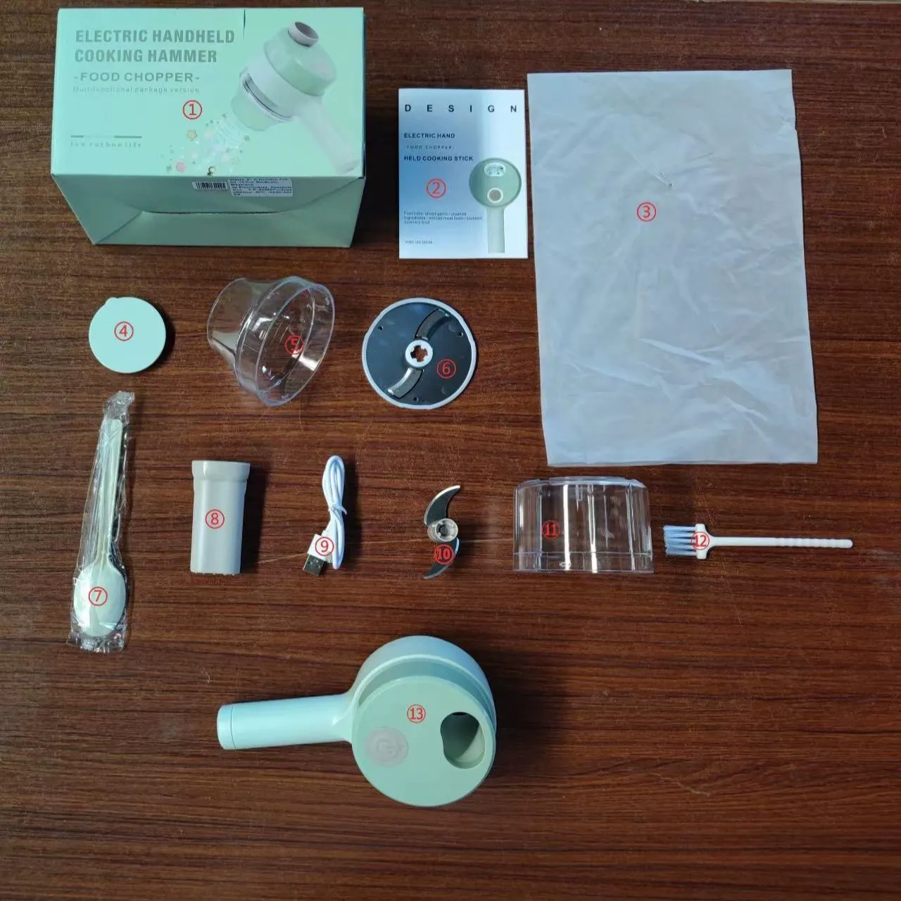 New Gatling Multifunctional Wireless Electric Chopper Rechargeable for Home Cooking Baby Food Dicing Garlic Meat Mince