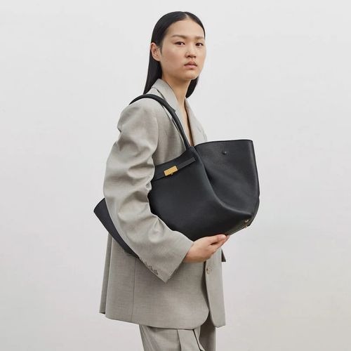 Women's Large-Capacity Handbags 2026 New Solid Color Tote Bags Black Fashionable for Daily Travel