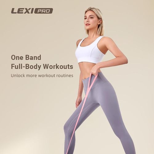 Resistance Bands Figure 8 Exercise Bands for Women Silicone Material Expander Band for Arms Chest Home Gym Yoga Equipment Quick Workout for Muscle Toning Physical Therapy Stretching Gear - Fitness