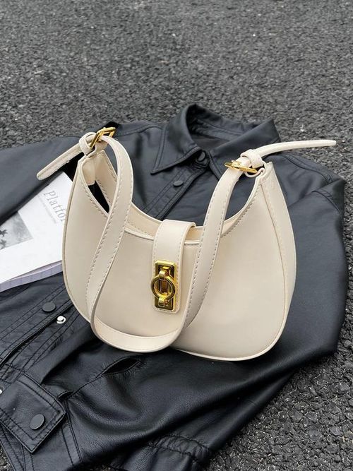 Women's Elegant Matching Solid Color Shoulder Bag, Fashion All-match Underarm Bag, Casual Trendy Half Moon Bag for Daily Used, Crossbody Purses