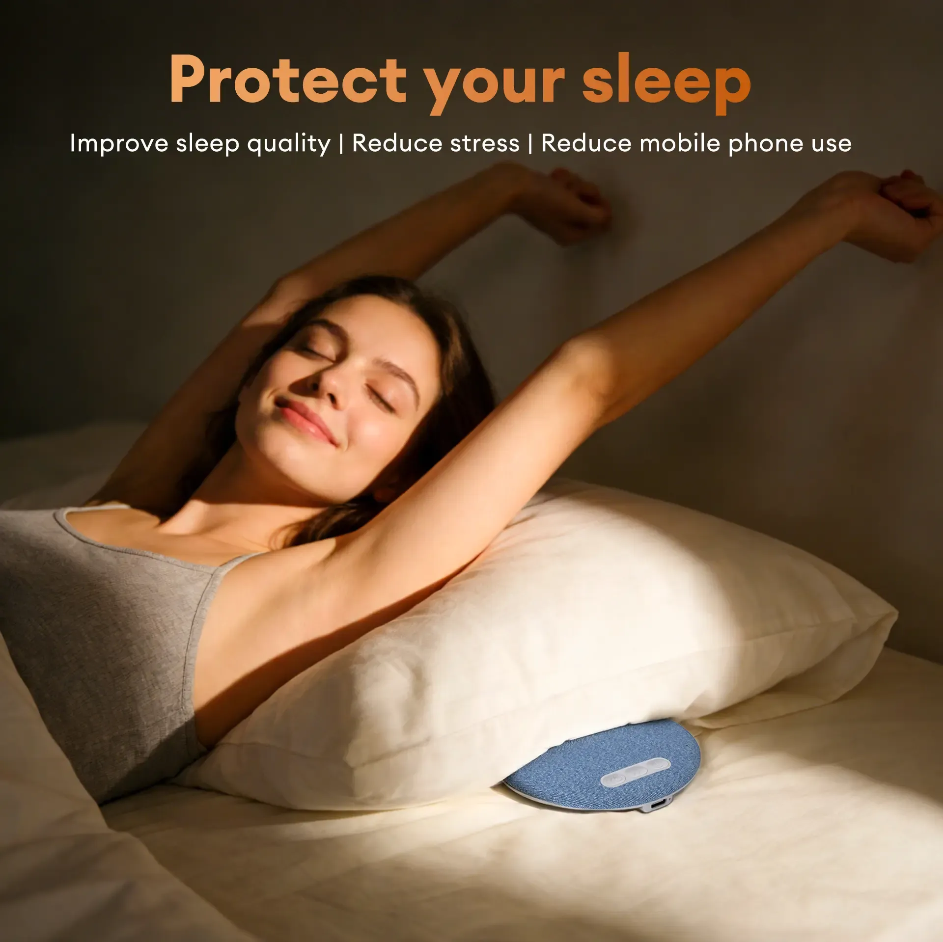 S1 Ultra-Thin Bluetooth Pillow Speaker with Bluetooth 6.0, 3D White Noise, Soft Immersive Sound Field, Air Conduction Audio Design, Pillow Speaker for Bedtime Music & Audiobooks, Headphone-Free Sleep Sound, Compatible with Android & iOS Connection