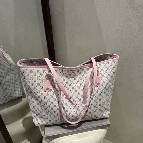 Women's Elegant Geometric Pattern Stylish Tote Bag, Fashionable Large Capacity Shoulder Bag for Women, Casual Trendy Versatile High-quality Daily Commuting Bag