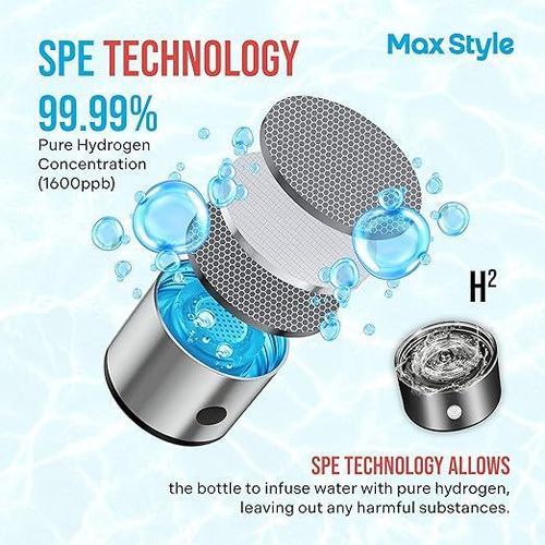 Miyubest Hydrogen Water Bottle Generator Up to 4100+ PPB SPE PEM Technology Portable Hydration System 6-Hour Retention BPA Free Reusable Tumbler Cup
