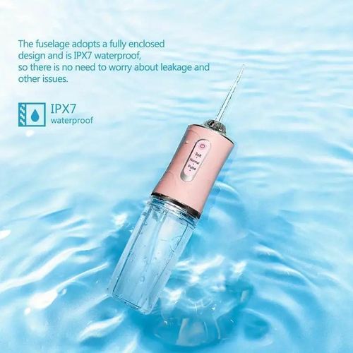 Rechargeable Water Flosser, Portable Oral Irrigator with 4 Counts Jet Tips, Waterproof Teeth Cleaner, 3 Modes Teeth Cleaning Tool for Home & Travel, Cordless Water Dental Flosser, Gentle Oral Care Product, Cordless Water Flossers