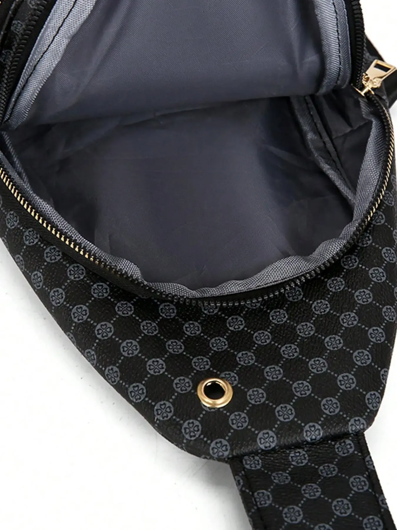 Men's Casual Geometric Pattern Bum Bag, Simple Matching PU Fanny Pack, Portable Travel Bag, Student Men's Chest Bag and Waist Bag, Belt Bag