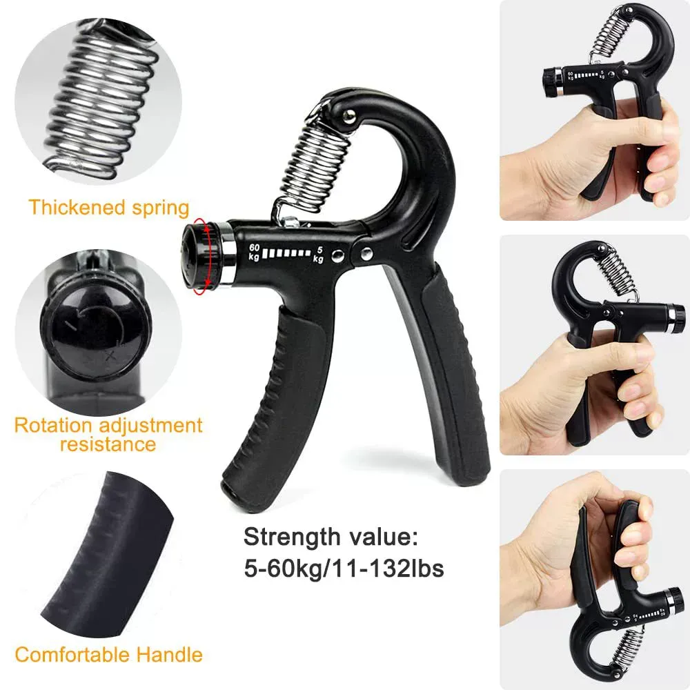 Adjustable Grip Strength Trainer Set - 5-Piece Hand Exercise Kit, Finger Workout Equipment, Hand Grips & Finger Exercisers, Home Fitness Tools for Strength Training & Hand Rehabilitation, Suitable for All Ages