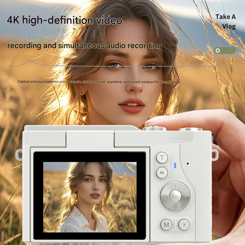 Portable Digital Cam, Student Camera, Pocket Camera, Portable Selfie Camera, 180° Degree Flip Screen Camera For Students, Entry-Level Digital Camera With 32GB Memory Card, Video, Photography, Perfect For Back-To-School Season, Thanksgiving New Year Gift