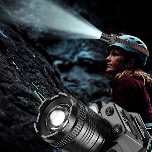 LED Headlamp, USB Rechargeable Waterproof Headlamp for Exploration, Adjustable Waterproof Flashlight, Outdoor Camping Supplies, High Performance Flashlight