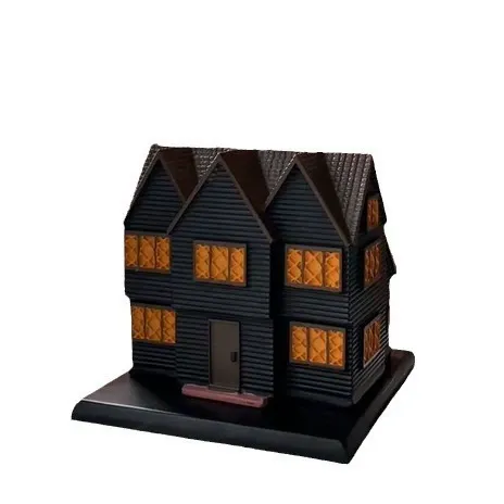 New Black House Incense Burner - Christmas Decoration Incense Holder, Resin Craft Desktop Ornament, Home Decor Accent for Living Room & Holiday Display, Festive Resin Artwork