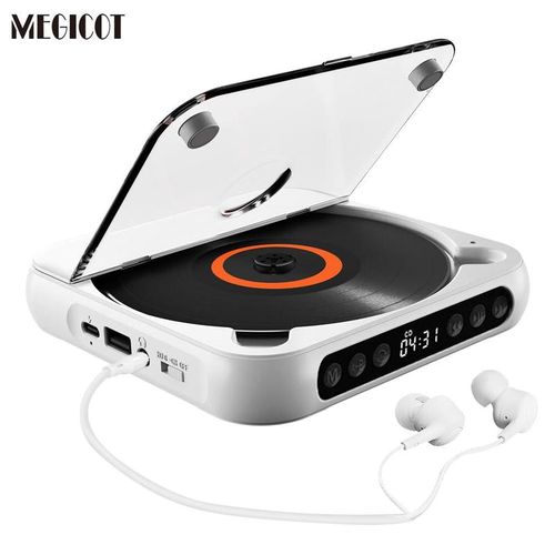 Portable Bluetooth-compatible CD-Player, Multifunction Rechargeable CD-Player with LED Display, Portable Speakers for Home, Outdoor, CD Music Player