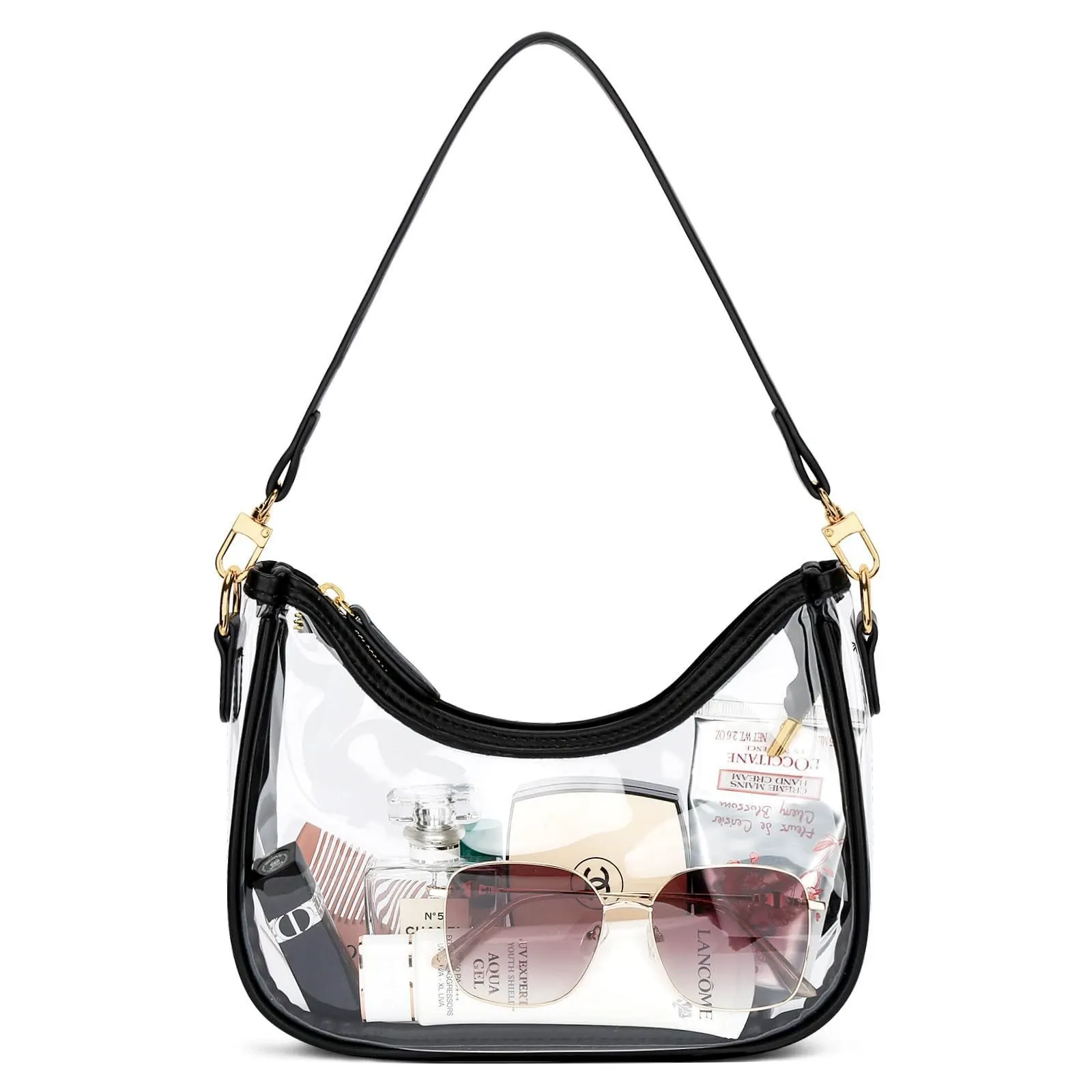 Clear jelly bag, new crescent bag, PVC underarm bag, stylish women's bag, baguette crossbody bag