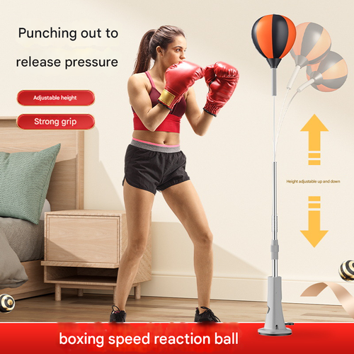 Adjustable Height Speed Ball - Freestanding Boxing Target for Home Use, Martial Arts & Boxing Training, Stress Relief Equipment for Dodge, Speed & Reflex Training