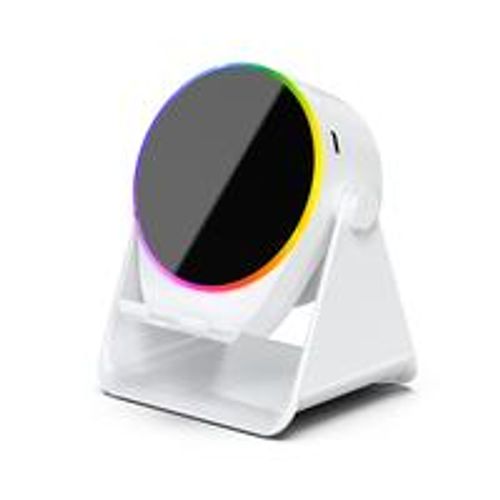 4 IN 1 Wireless Induction Audio Bluetooth Speaker, 360° Rotation Stand with LED, Universal Speaker Stands for Surround Sound&Charger,Portable Desktop Stand Gift for Home, Shower, Outdoors, Travel Smartphone