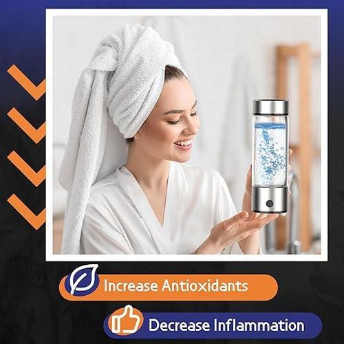Miyubest Hydrogen Water Bottle Generator Up to 4100+ PPB SPE PEM Technology Portable Hydration System 6-Hour Retention BPA Free Reusable Tumbler Cup