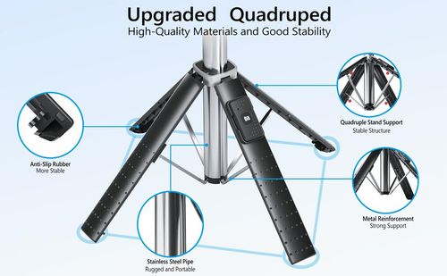 41 inch Selfie Stick Tripod with Fill Light Portable Phone Tripod Adjustable with Wireless Remote 3 Light Modes Gifts for Women Girls