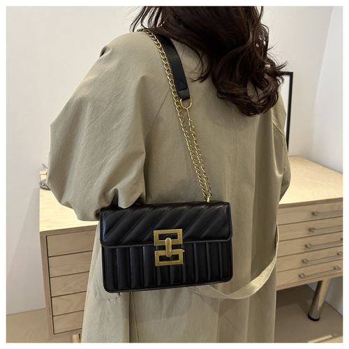 Women's Fashion Chain Strap Crossbody Bag, Casual Versatile Shoulder Bag for Daily Travel Work Commute, Trendy All-match Commuter Bag, Girl Fashionable Shopping Bag, Adjustable Crossbody Shoulder