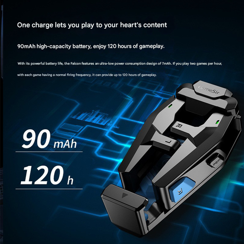 Gamesri F4 Mobile Game Controller - Physical Buttons with Capacitive Touch, Auto-Fire Function, Battle Royale Game Helper for Mobile Shooters, Enhances Aim & Reaction