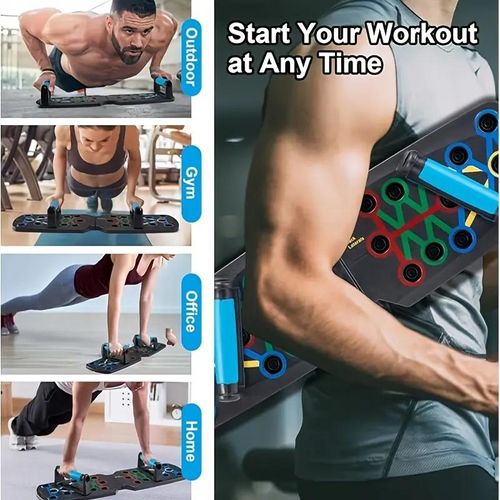 （Upgraded Version） Push up Board, Push-up Board Training Set, Home Push-up Training Board, Pull Bar, Chest Muscle Abdominal Muscle Training Equipment for Men & Women, Fitness Enthusiasts, Upper Body Strength, Portable Design, Ab Workout Machine