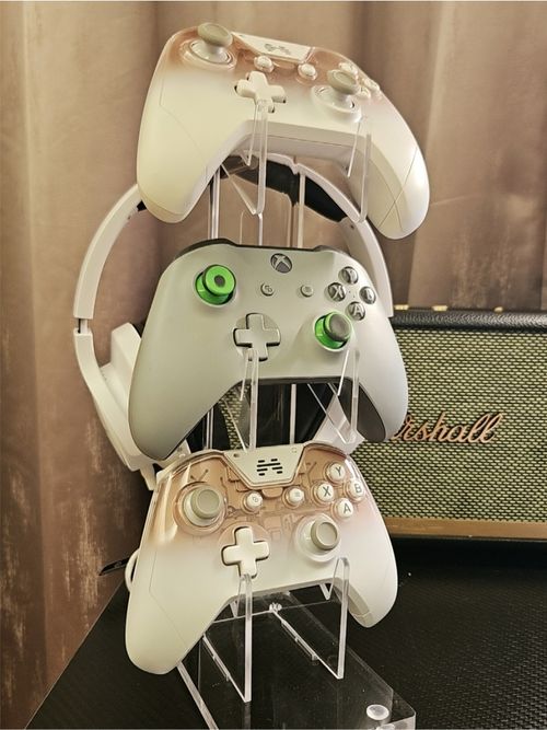 3-layer Game Controller Stand & Headphone Stand, Storage Stand For PS5 S4 Controller, Controller Holder Headset Stand Gaming Accessories, Headphone Hanger