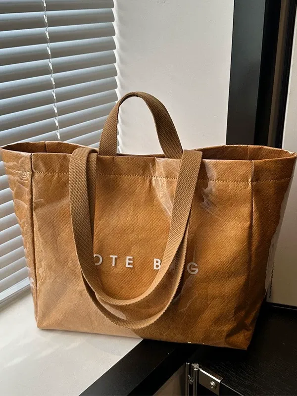 Women's Solid Color Tote Bag, Fashionable Large Capacity Tote Shoulder Bags for Work & Daily Used, Casual Trendy Versatile High-quality Daily Commuting Bag, Textured Commuter Bag