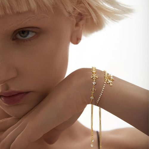 Double Layered Bracelets for Women - Snowflake Cross Charms Adjustable Sparkle Bracelet Set, Hypoallergenic Meaningful Christian Symbol, Ideal Gift for Mother's Day Valentine Wedding Birthday