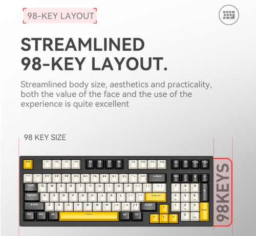 Blackberry Pro Magnetic Switch Gaming Keyboard - 98 Keys, Adjustable Dead Zone, Ultra-Low 0.6ms Delay for Elite Esports