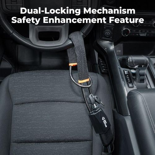 Universal Anti-Theft Car Steering Wheel Lock with 3 Keys for Security Fit Most Vehicles Truck SUV Van Black