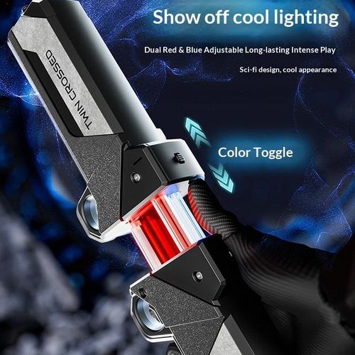 Kids' Light Up Double-Bladed Lightsaber - Connectable Design 7-Color Flashing Lights, Cool Trendy Viral Toy Perfect for Gifts