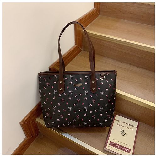 Women's Elegant Floral Bow Pattern Handbag, personality versatile Daily Shoulder Bag, simple exquisite Casual Fashion High quality Daily Commuter Bag, Casual Handbag Satchel, Casual crossbody bags