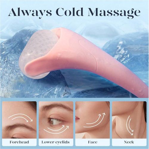 IcyMe Pink Ice Roller & Jade Gua Sha – Comfort Skincare Tools for Face Massage
