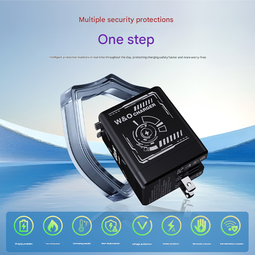 Hot Sale Dual PD+USB Smart Fast Charger | Built-in Retractable Cable | Apple Huawei Compatible | UK Plug | A+C Dual Ports