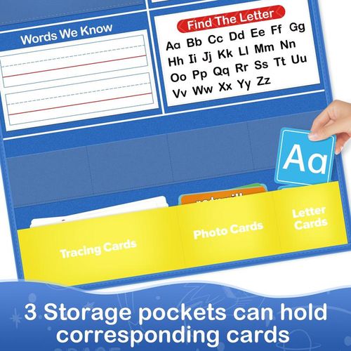 Alphabet Learning Pocket Chart Alphabet Wall Chart ABC Flash Cards Learning Games, Handwriting Practice Letter Tracing Learning Activities ,School holidays Must Haves