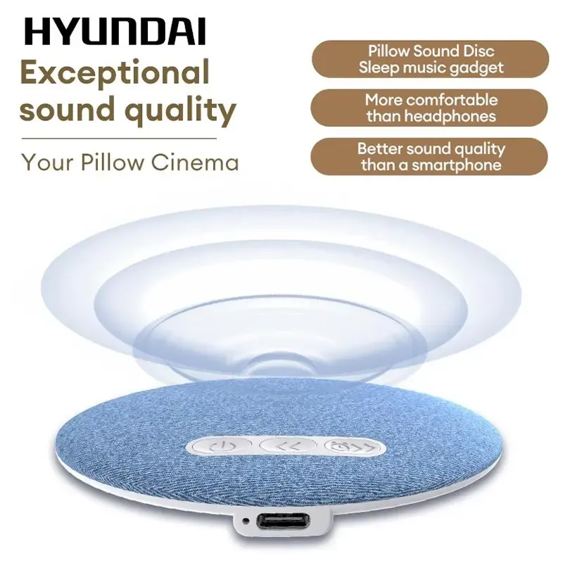 S1 Ultra-Thin Bluetooth Pillow Speaker with Bluetooth 6.0, 3D White Noise, Soft Immersive Sound Field, Air Conduction Audio Design, Pillow Speaker for Bedtime Music & Audiobooks, Headphone-Free Sleep Sound, Compatible with Android & iOS Connection