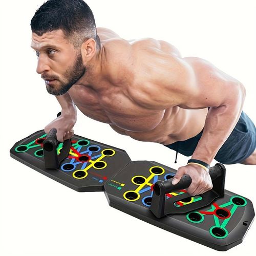 （Upgraded Version） Push up Board, Push-up Board Training Set, Home Push-up Training Board, Pull Bar, Chest Muscle Abdominal Muscle Training Equipment for Men & Women, Fitness Enthusiasts, Upper Body Strength, Portable Design, Ab Workout Machine
