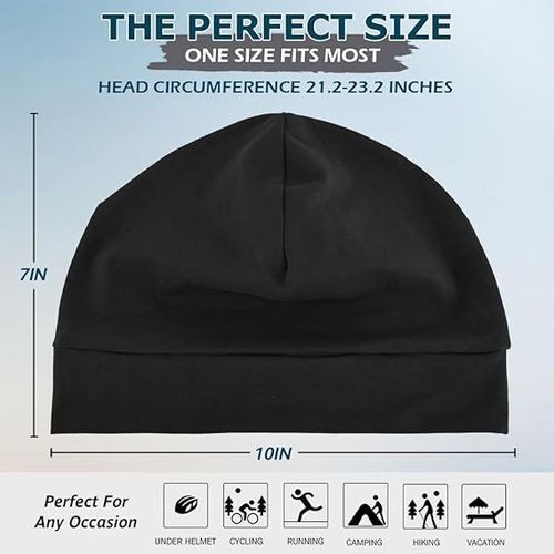 （Two packs）Sports knitted hat, unisex elastic helmet liner, bicycle accessory, machine washable nylon material, stylish outdoor hat for spring