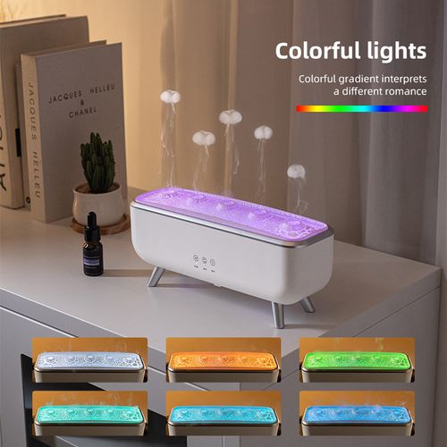 Jellyfish Aromatherapy Diffuser - Ultrasonic Humidifier for Home, Mini Size with 7-Color Ambient Light, Remote-Controlled Essential Oil Fragrance Machine